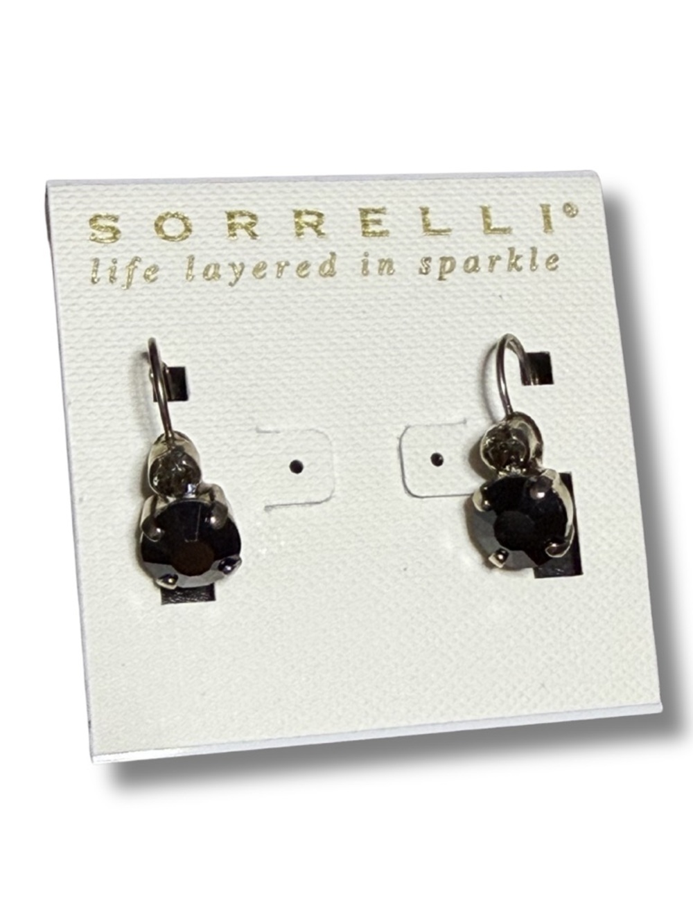 Sorrelli Black Crystal Drop Earrings